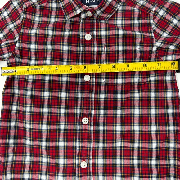 The Children’s‎ Place Red Black White Plaid Boys 3T Long Sleeve Shirt - Picture 7 of 8